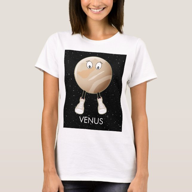 Camiseta Planeta Venus y estrellas (Anverso)
