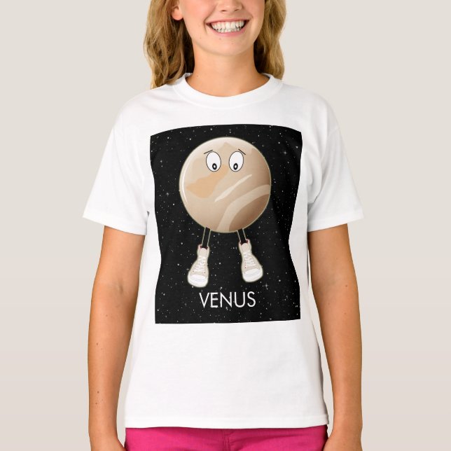 Camiseta Planeta Venus y estrellas (Anverso)