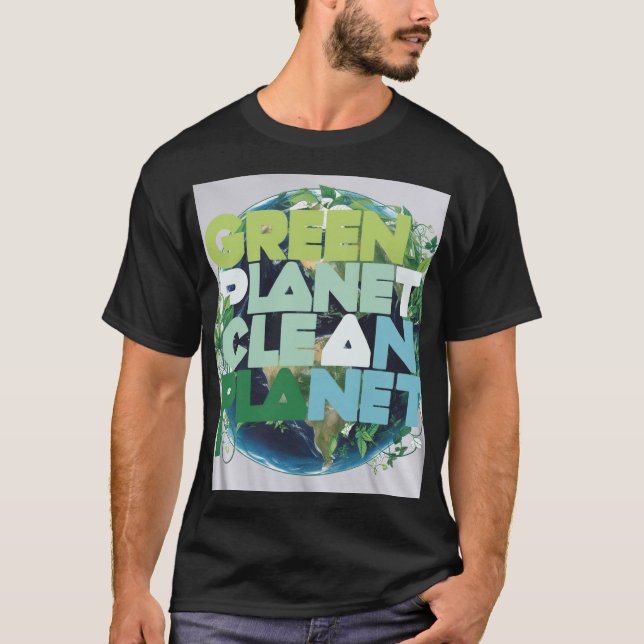 Camiseta Planeta verde limpio (Anverso)