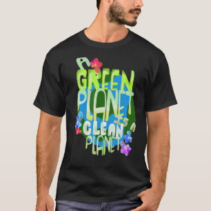 Camiseta Planeta verde: un ambiente de energía renovable li