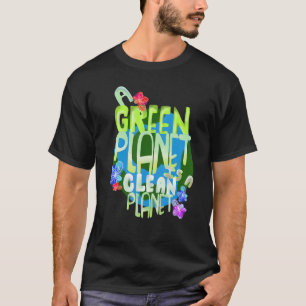 Camiseta Planeta verde: un ambiente de energía renovable li