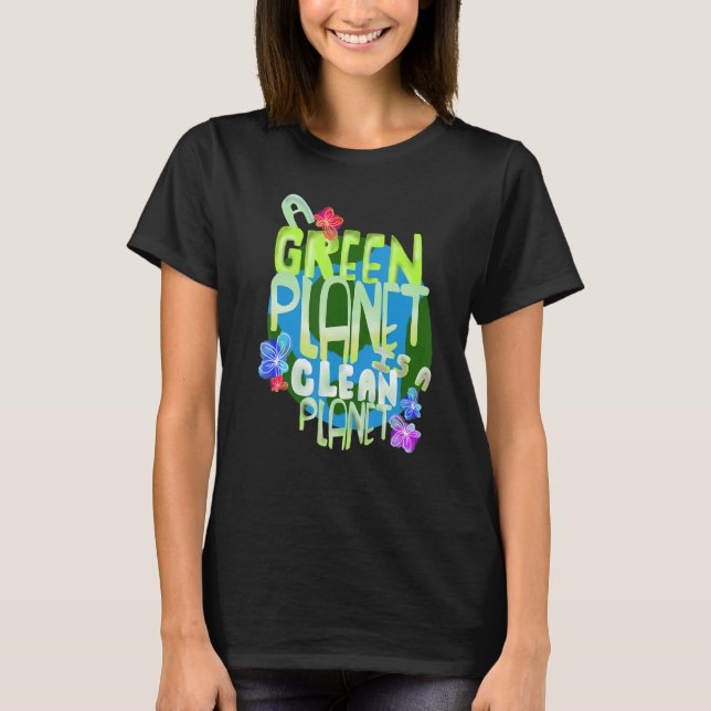 Camiseta Planeta verde: un ambiente de energía renovable li (Anverso)