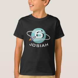 Camiseta Planeta y nave espacial, cumpleaños