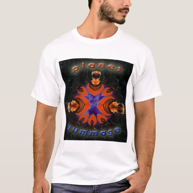 Camiseta Planeta Yummage y reina mítica (Anverso)