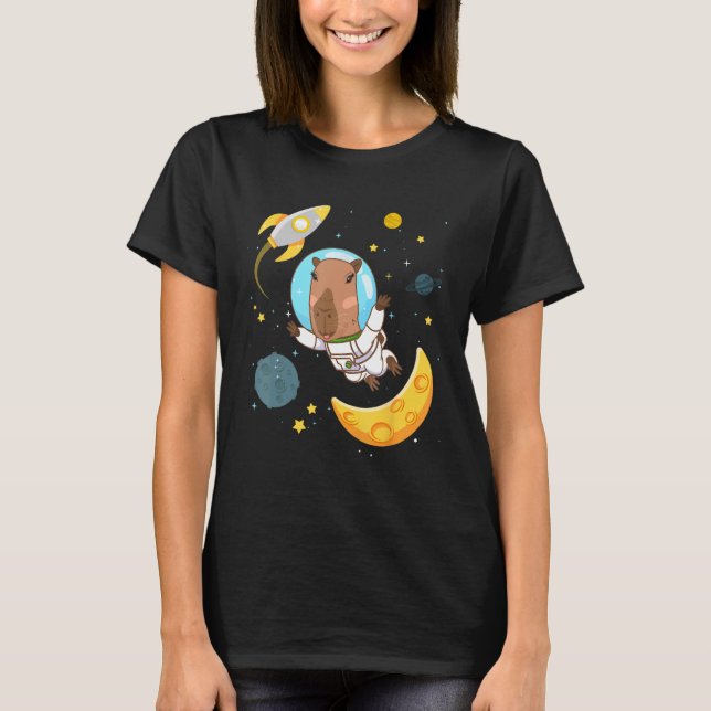 Camiseta Planetas astronautas de capy Cosmonaut Space Capyb (Anverso)