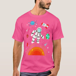 Camiseta Planetas astronautas en el espacio ultraterrestre 