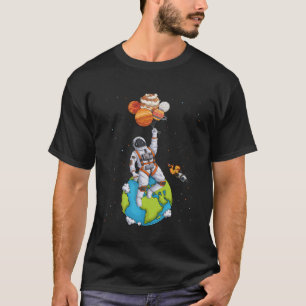 Camiseta Planetas astronautas en el espacio ultraterrestre 