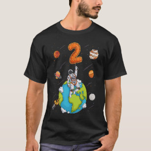 Camiseta Planetas astronautas espacian segundo cumpleaños d