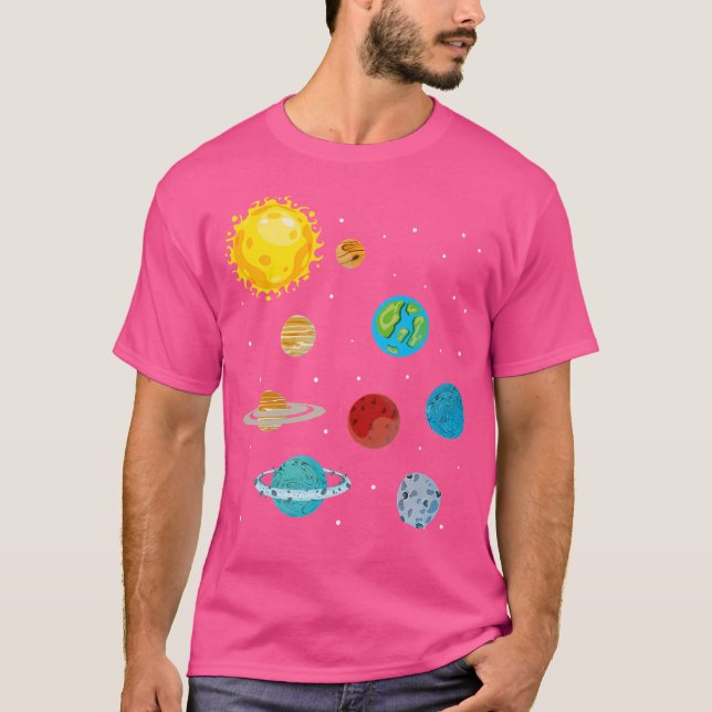Camiseta Planetas Científicos del Espacio Ultraterrestre As (Anverso)