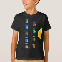 Camiseta Planetas con nombres