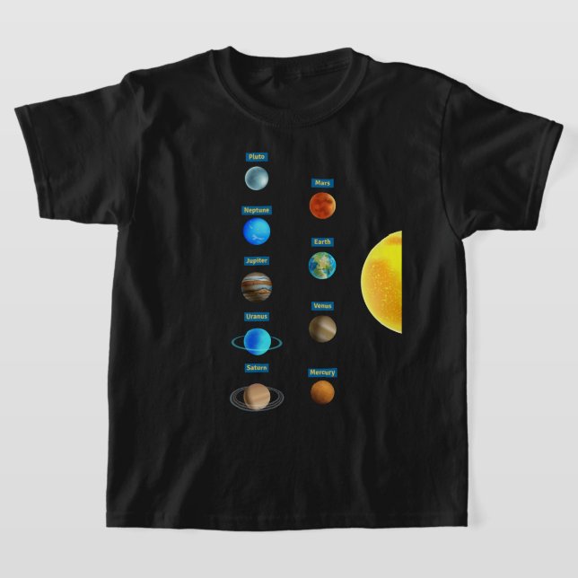 Camiseta Planetas con nombres (Distribución)