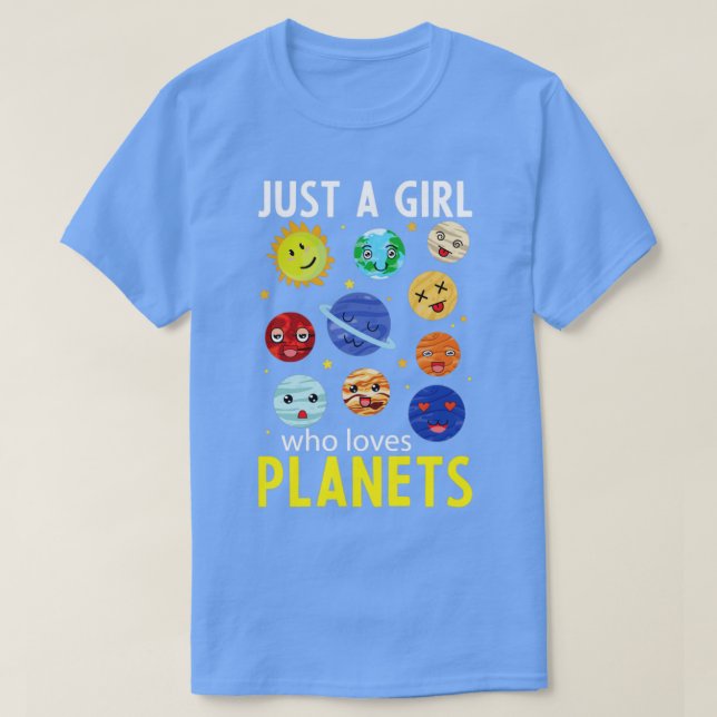 Camiseta Planetas Cute Chicas Astronomía del Sistema Solar  (Diseño del anverso)