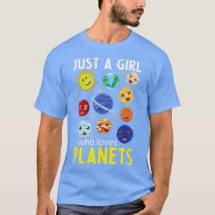 Camiseta Planetas Cute Chicas Astronomía del Sistema Solar 