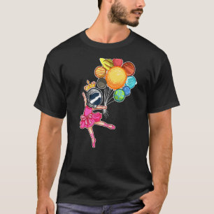 Camiseta Planetas de bailarina de ballet astronauta de ball