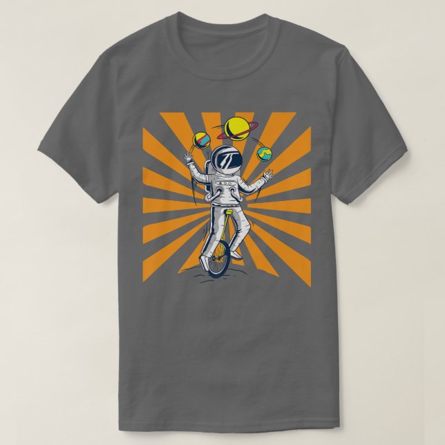 Camiseta Planetas de contrabando de astronautas uniciclo  (Diseño del anverso)