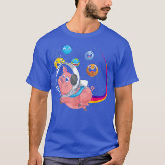Camiseta Planetas de corte espacial Granja Animal Lover Cie