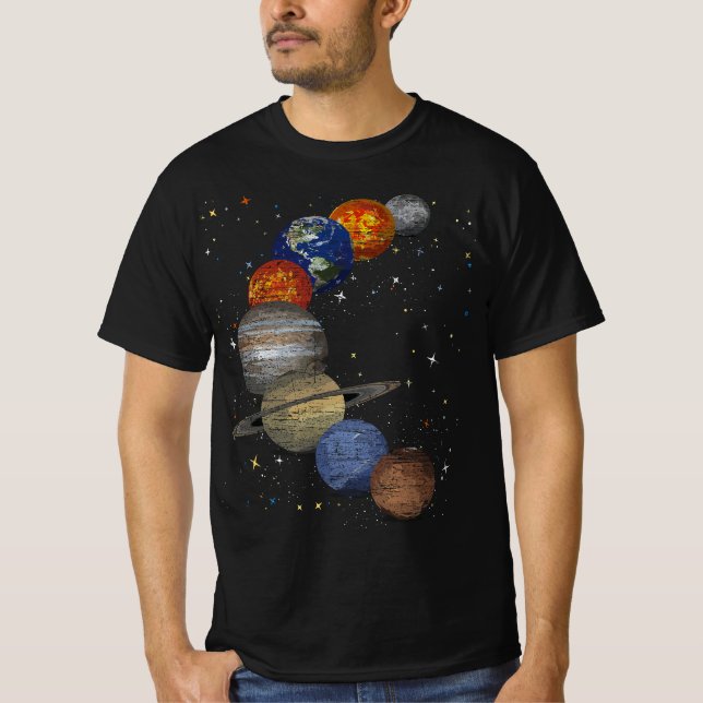 Camiseta Planetas de galaxia Sun Universe Ciencia del Espac (Anverso)