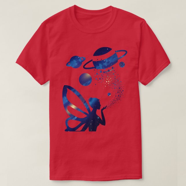 Camiseta Planetas de Galay de Fairycore estético Celestial (Diseño del anverso)