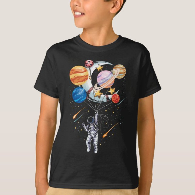 Camiseta Planetas de globo aerostático personalizado (Anverso)