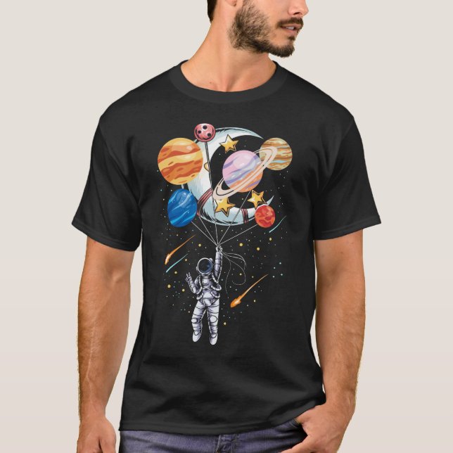 Camiseta Planetas de globo aerostático personalizado (Anverso)