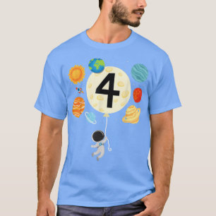 Camiseta Planetas de globo astronauta 4º espacio de cumplea