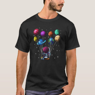 Camiseta Planetas de globos astronautas fanáticos del siste