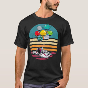 Camiseta Planetas de globos retro espacio niños astronautas