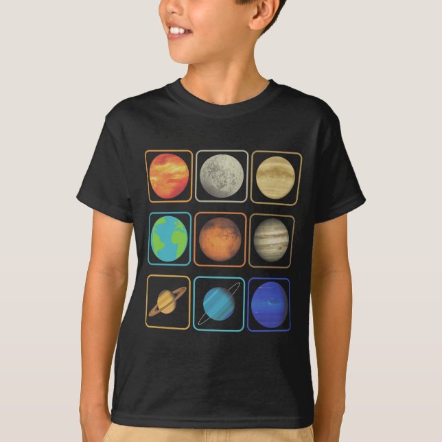 Camiseta Planetas de sistemas solares (Anverso)