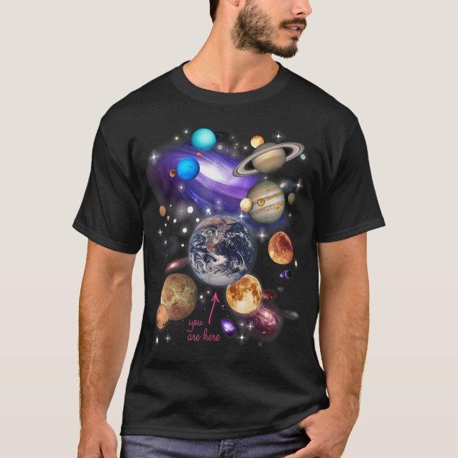 Camiseta Planetas de sistemas solares (Anverso)