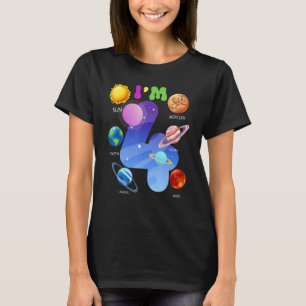 Camiseta Planetas de sistemas solares curados 4 años de eda