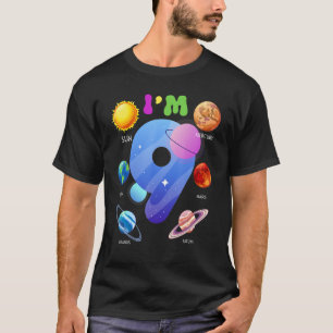 Camiseta Planetas de sistemas solares curados 9 años de eda