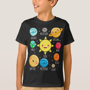 Camiseta Planetas de sistemas solares cúrcutos, Tee diverti