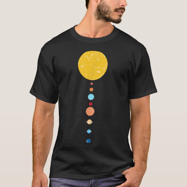 Camiseta Planetas de sistemas solares Venus Earth Mars Jupi (Anverso)