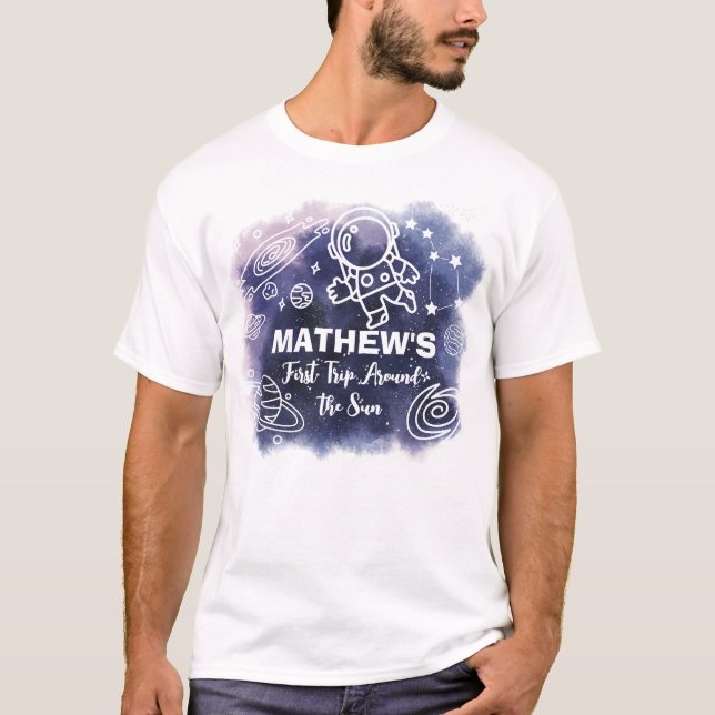 Camiseta Planetas del espacio exterior Familia Astronauta C (Anverso)