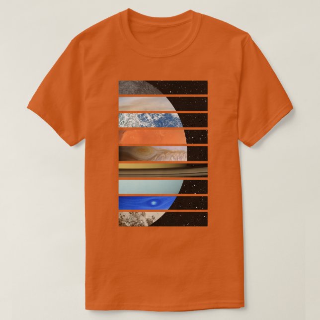 Camiseta Planetas del Sistema Solar 1 (Diseño del anverso)