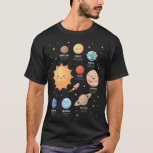Camiseta Planetas del Sistema Solar Ciencia Espacial Astron