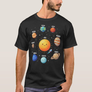 Camiseta Planetas del Sistema Solar Ciencia Espacial Astron