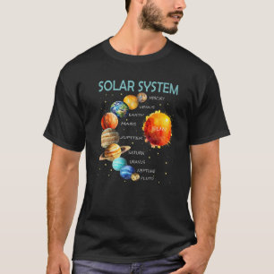 Camiseta Planetas del Sistema Solar Ciencia Espacio Chicos