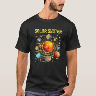 Camiseta Planetas del Sistema Solar Ciencia Espacio Niños N