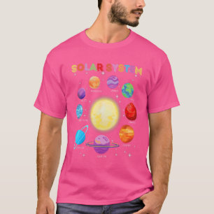 Camiseta Planetas del Sistema Solar Ciencia Espacio Niños N