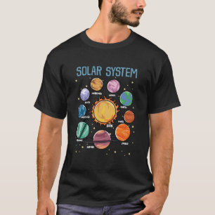Camiseta Planetas del Sistema Solar Ciencia Espacio Stem
