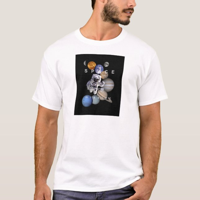 Camiseta planetas del sistema solar de misión astronauta es (Anverso)