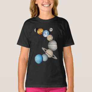 Camiseta Planetas del sistema solar (intercambiables en col