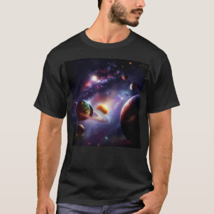 Camiseta Planetas en el espacio