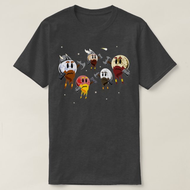 Camiseta Planetas enanos (Diseño del anverso)