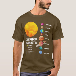 Camiseta Planetas enanos Sistema solar Planetas enanos Espa