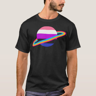 Camiseta Planetas Espacio Arcoíris Lgbt Lesbiana Gay Bisexu