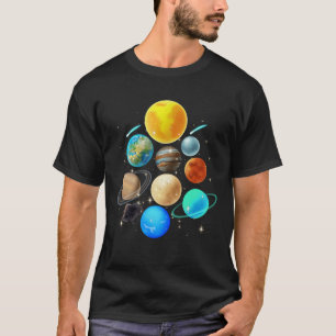 Camiseta Planetas Galaxia Sun Universe Ciencia Del Espacio