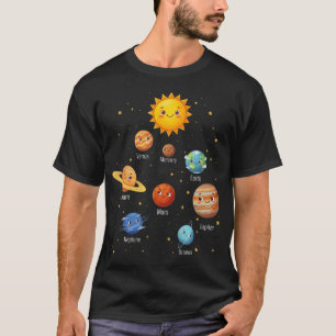 Camiseta Planetas Lindos Alrededor Del Sol Espacio Galaxia