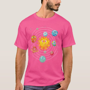 Camiseta Planetas Lindos Sol Astrónomo Espacio Exterior Cie
